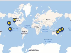 Mapa plavby